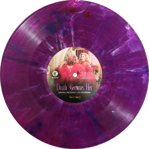 Death Becomes Her Original Broadway Cast pressed on marbled purple 'Andromeda' vinyl side A
