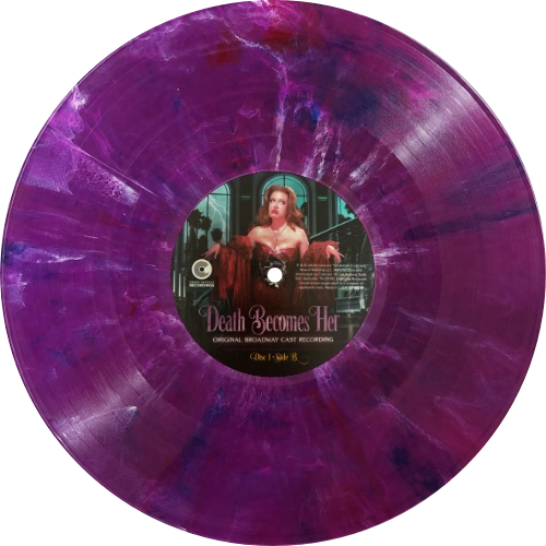 Death Becomes Her Original Broadway Cast pressed on marbled purple 'Andromeda' vinyl side B