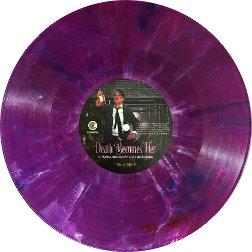 Death Becomes Her Original Broadway Cast pressed on marbled purple 'Andromeda' vinyl side D
